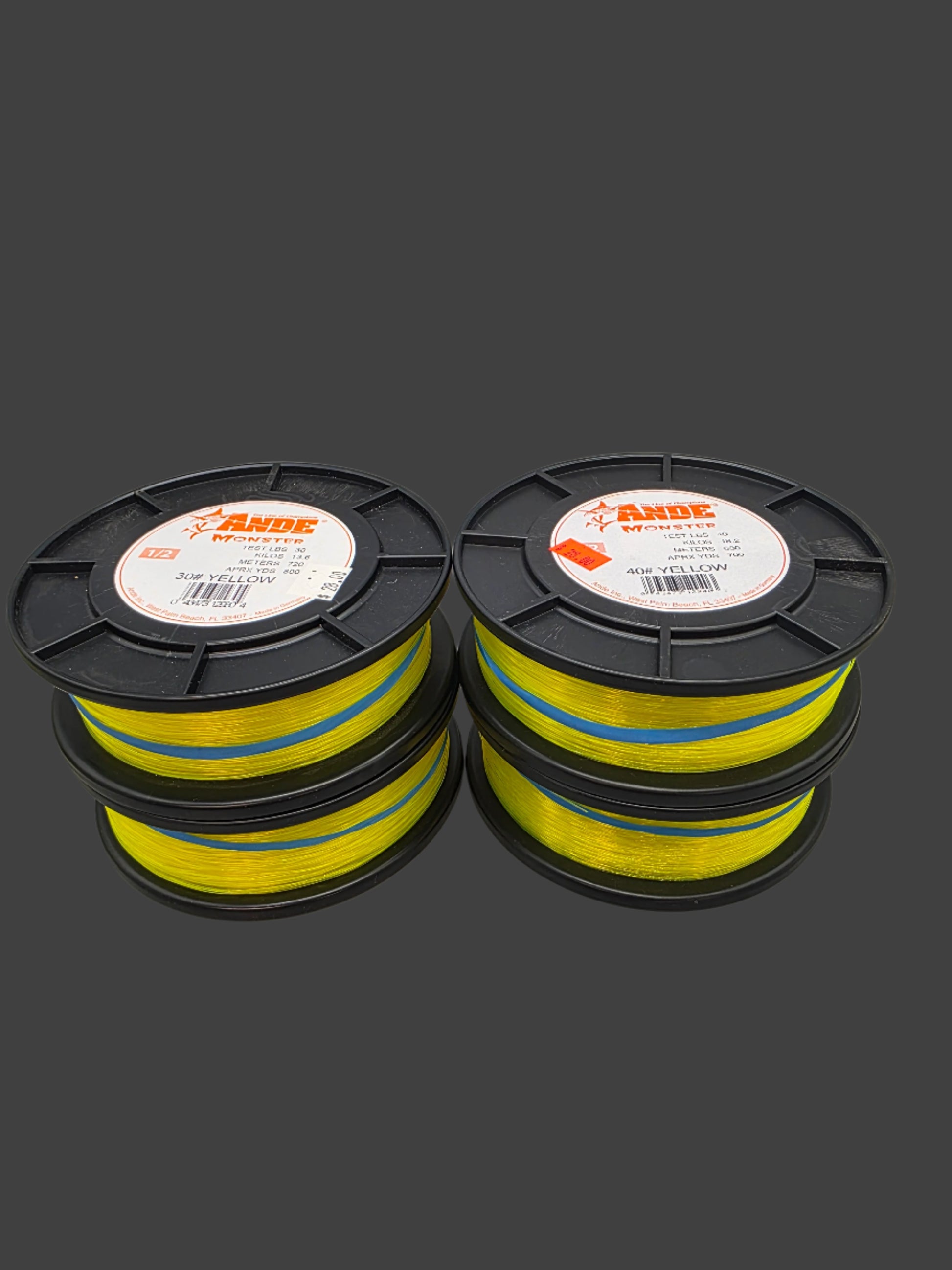 Ande Monster Fishing line  Blue or Yellow 20# 30# 40# 50# 60# 80# 100#