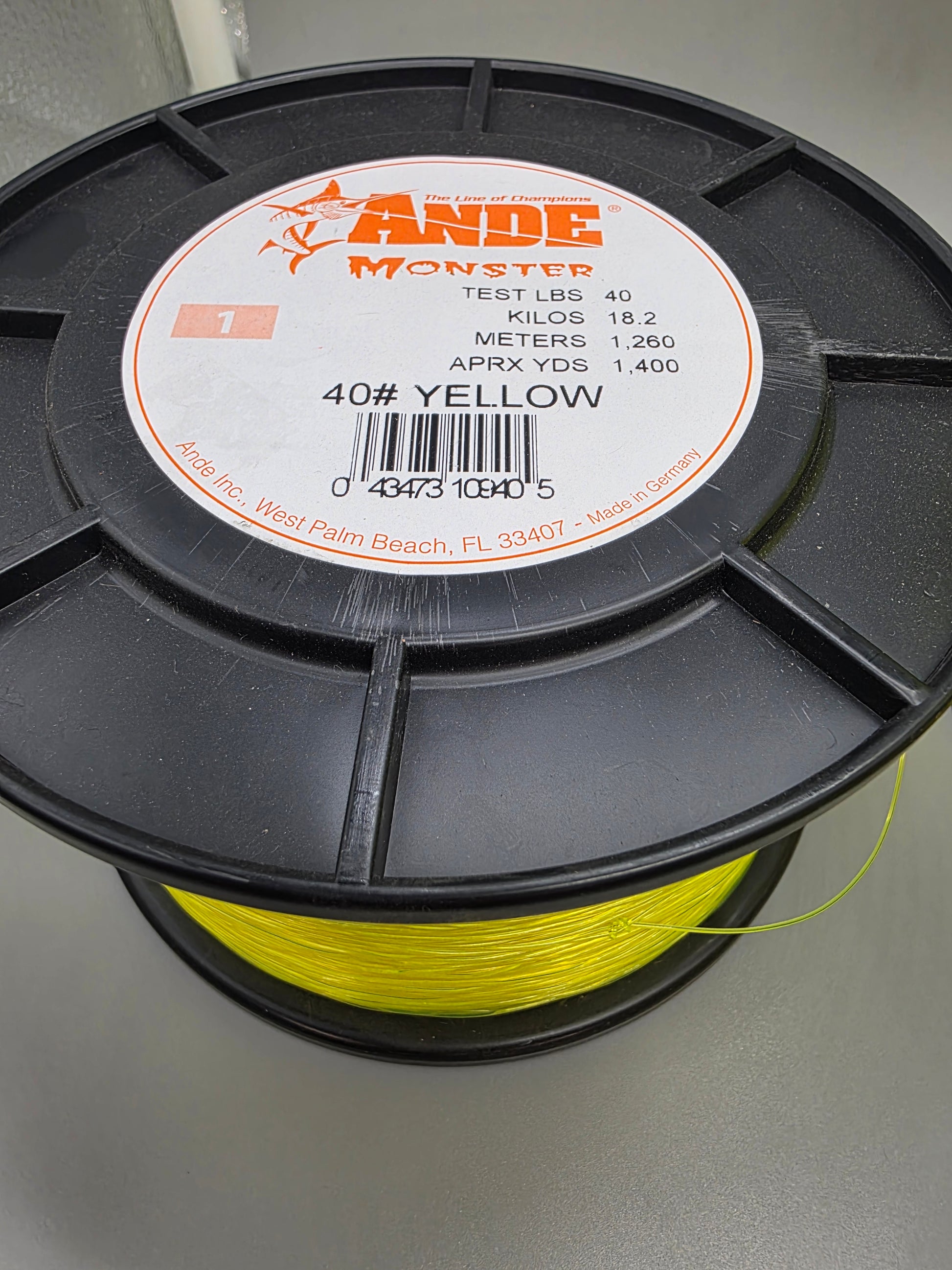 Ande Monster Fishing line  Blue or Yellow 20# 30# 40# 50# 60# 80# 100#