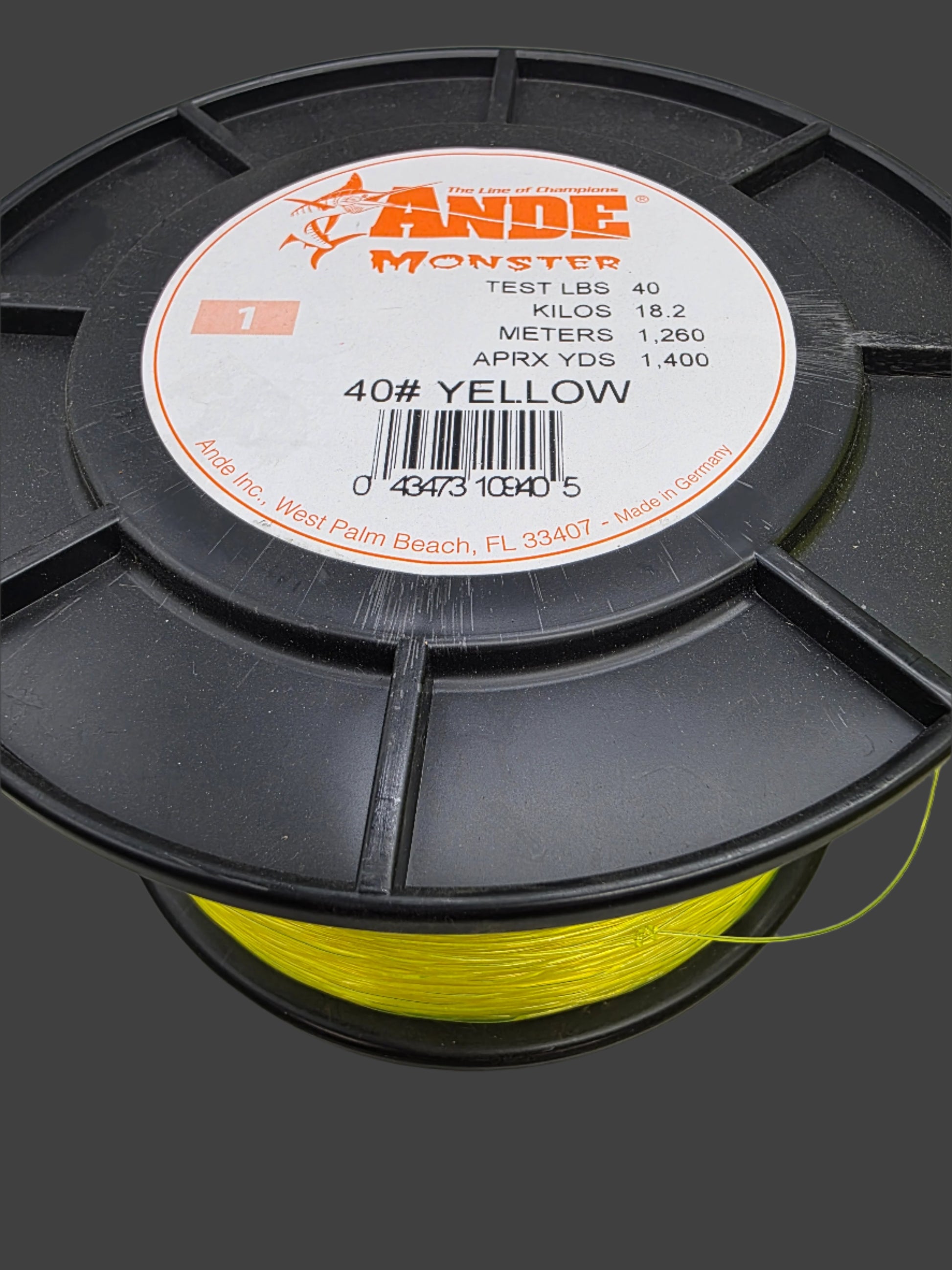 Ande Monster Fishing line  Blue or Yellow 20# 30# 40# 50# 60# 80# 100#