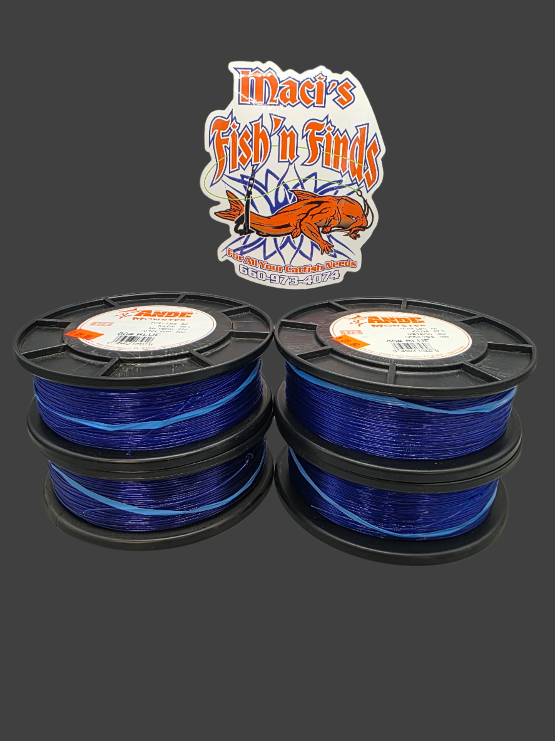 Ande Monster Fishing line  Blue or Yellow 20# 30# 40# 50# 60# 80# 100#