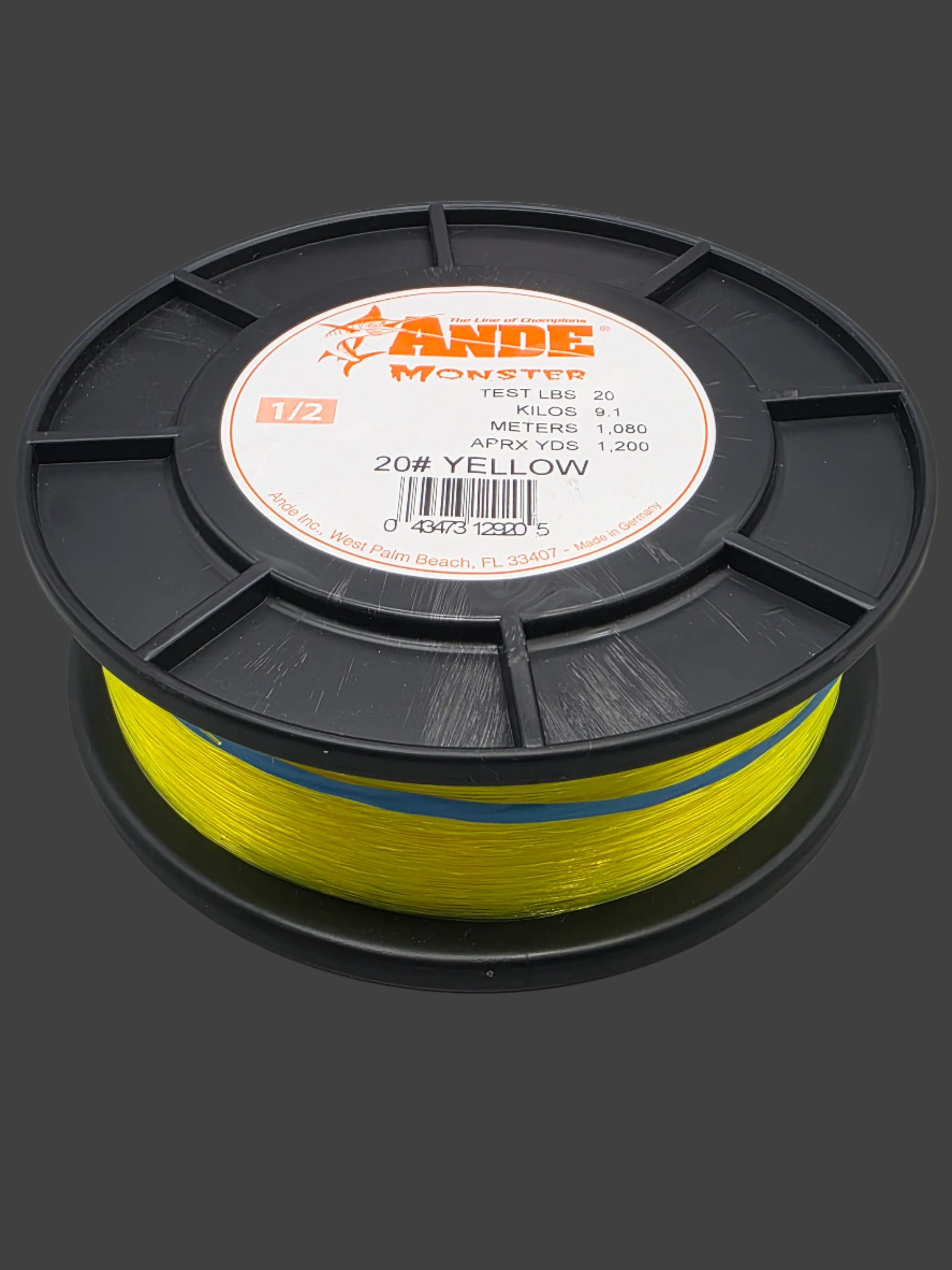 Ande Monster Fishing line  Blue or Yellow 20# 30# 40# 50# 60# 80# 100#