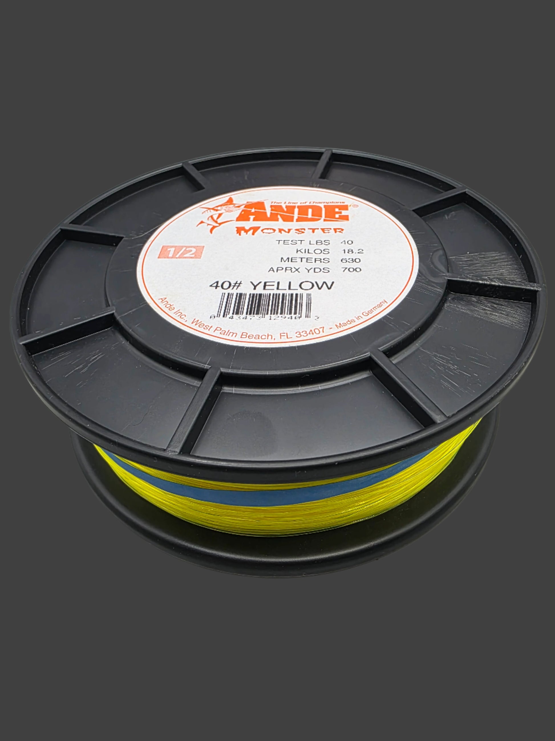 Ande Monster Fishing line  Blue or Yellow 20# 30# 40# 50# 60# 80# 100#