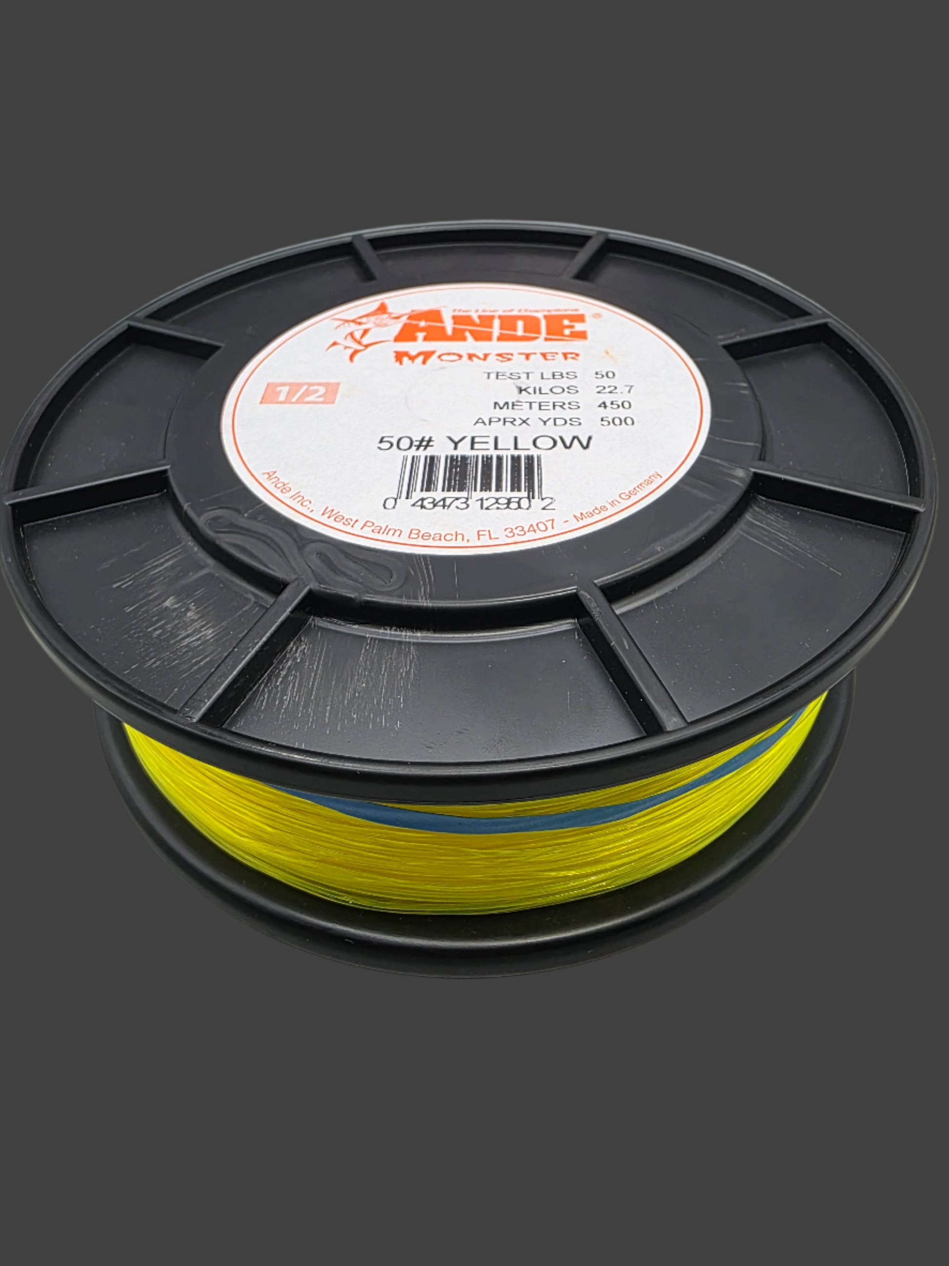 Ande Monster Fishing line  Blue or Yellow 20# 30# 40# 50# 60# 80# 100#