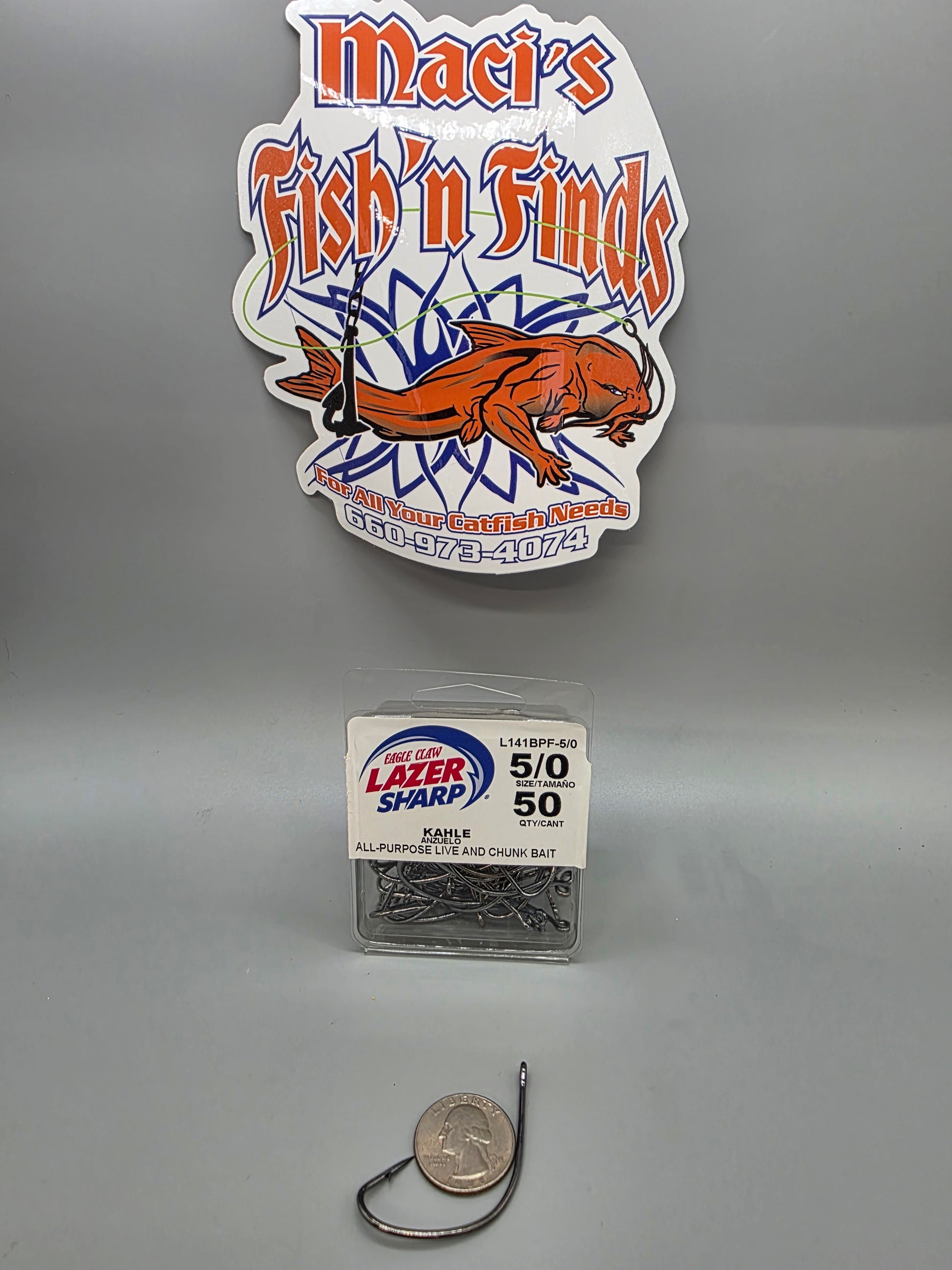 Eagle Claw Lazer Sharp Kahle Hooks L141 5/0 50 pk