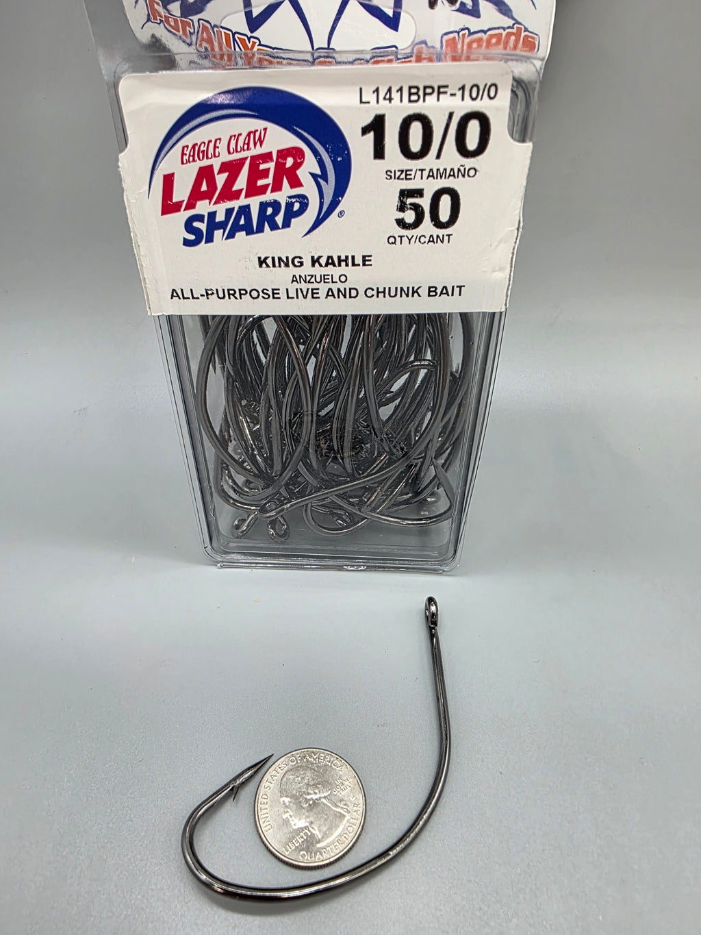 Eagle Claw Lazer Sharp King Kahle 8/0 10/0 L141BPF 50 pks