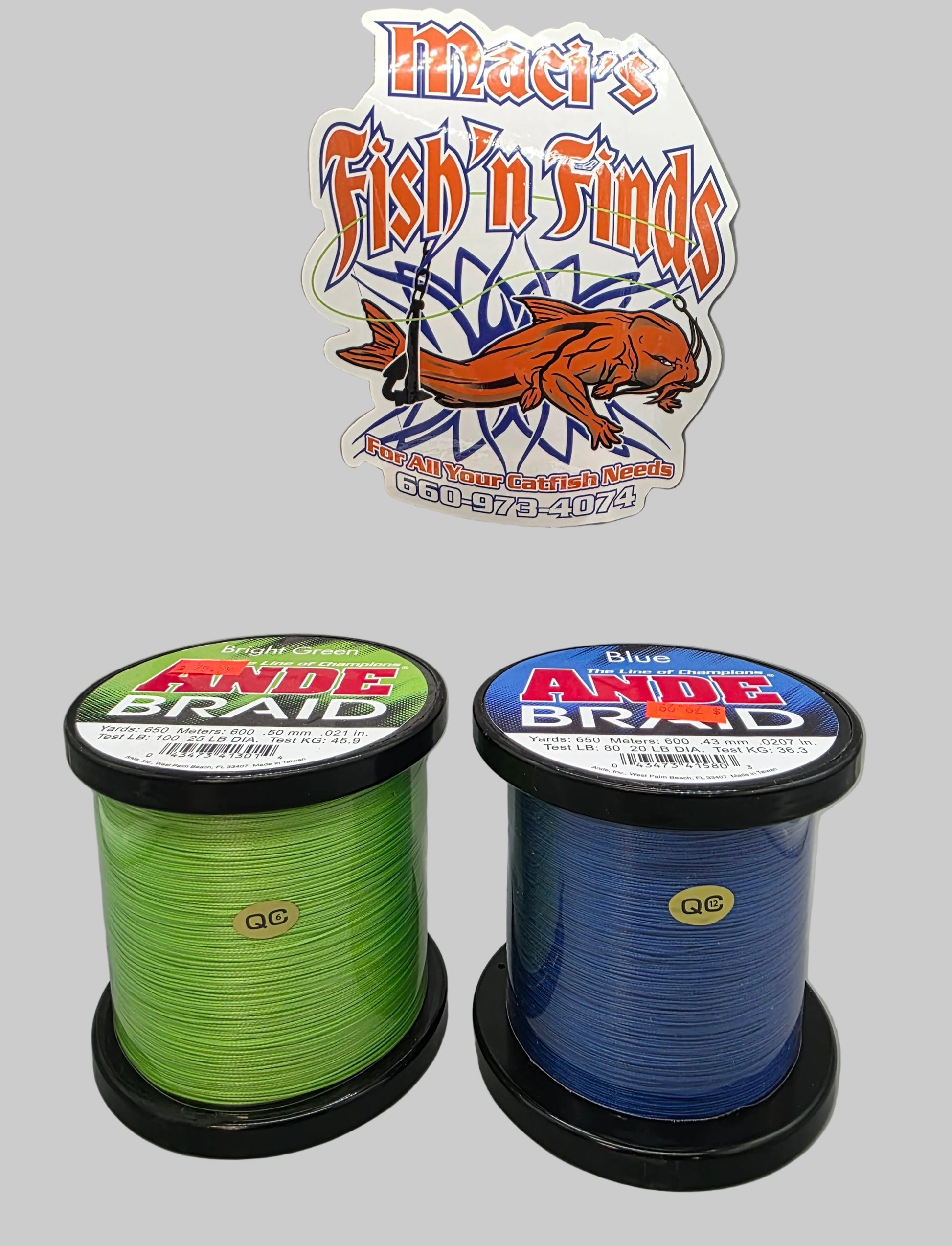 Ande Braid Fishing Line 60#, 80#, 100#, 150#