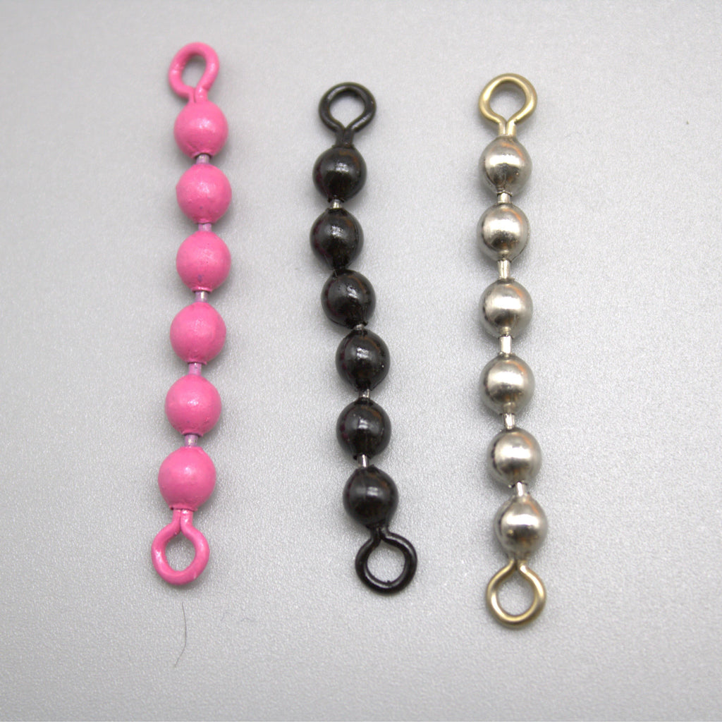 USA Made Ball Chain Swivel- 6 Ball Fishing Swivel 50pack