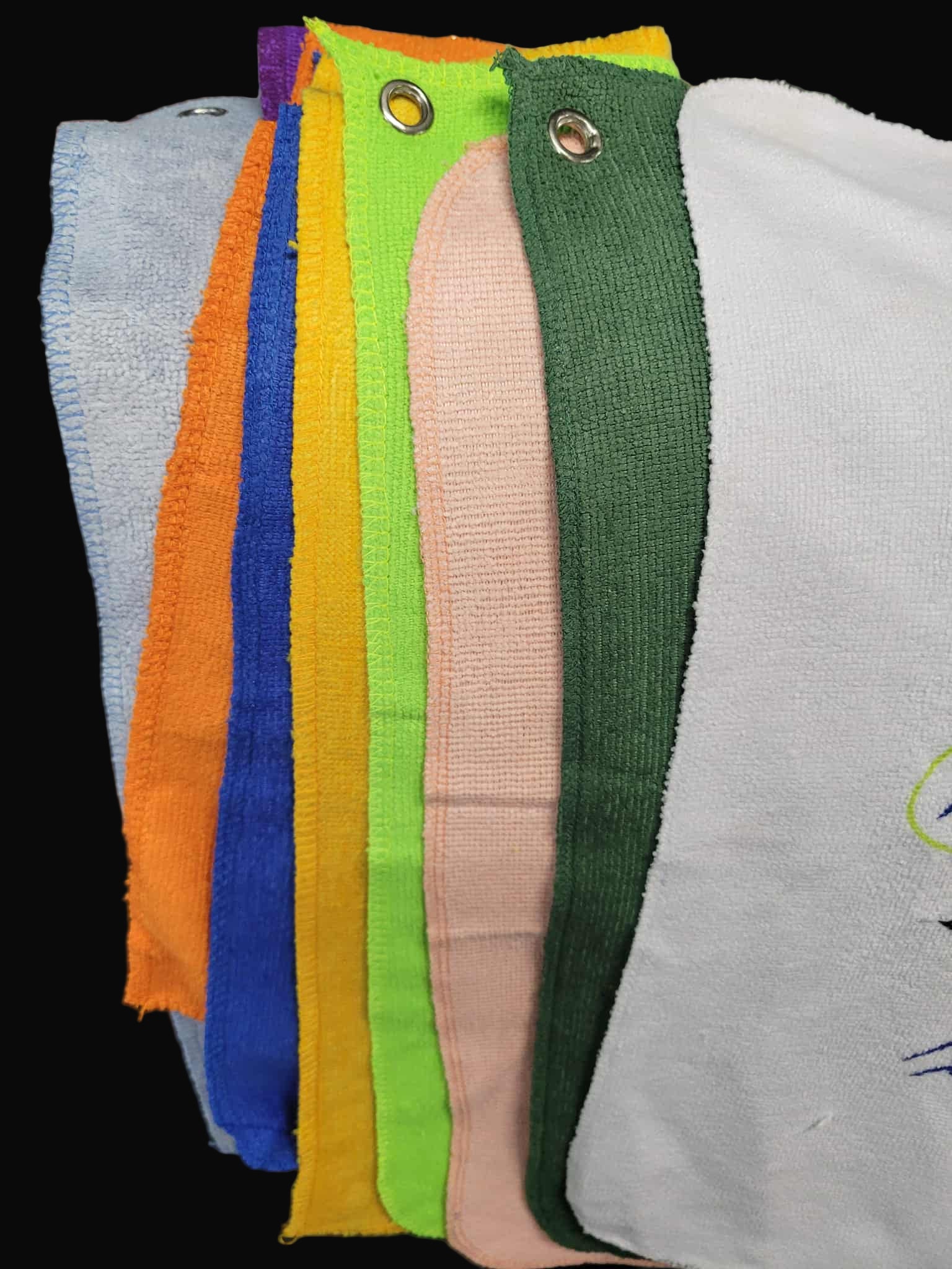 Maci's Fish 'n Finds Bait Towels w/clips 9 colors 16"x16"