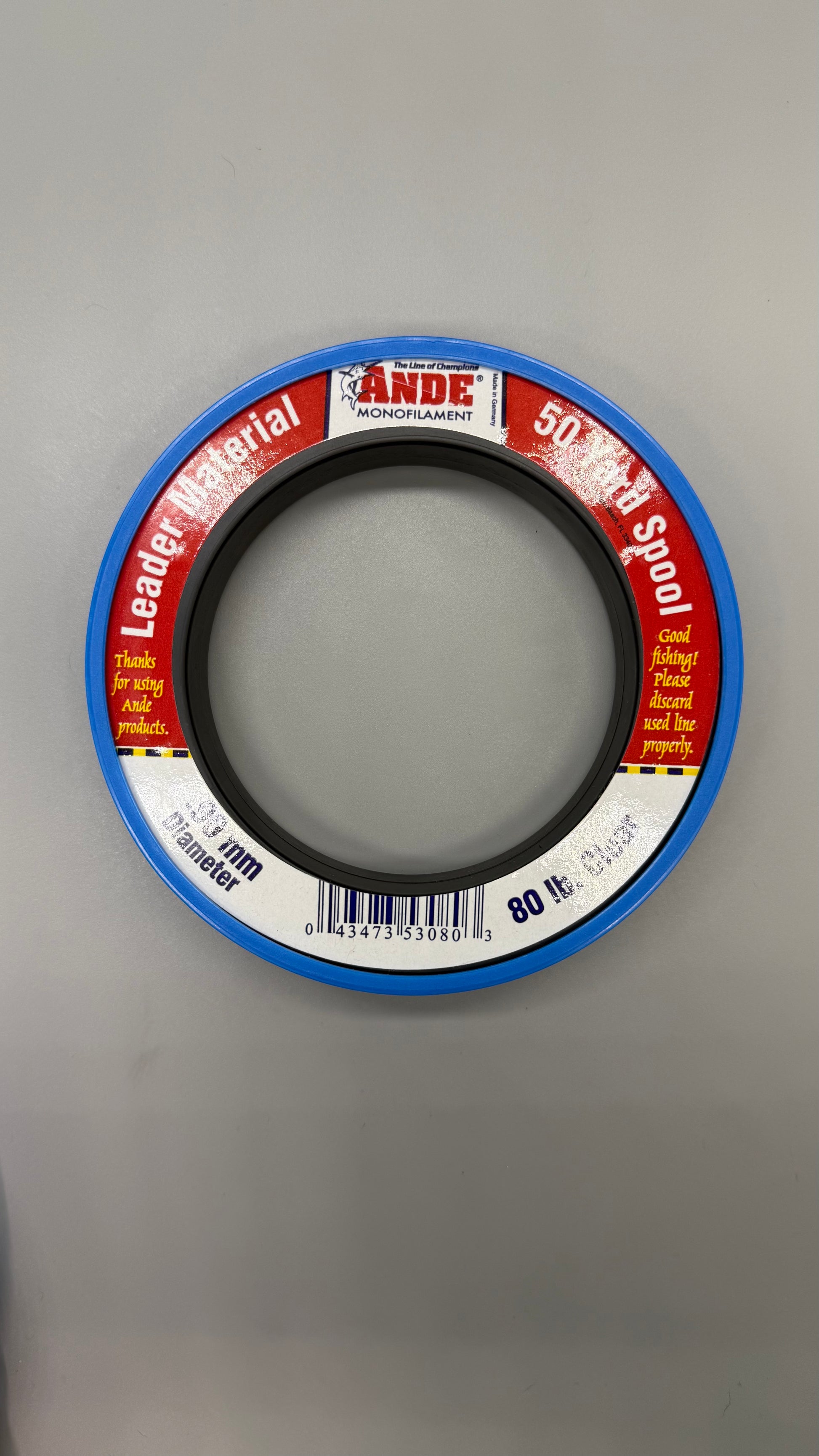 ANDE Premium Leader Line Wrist Spool 60# 80# 100# Monofilament 50 yards