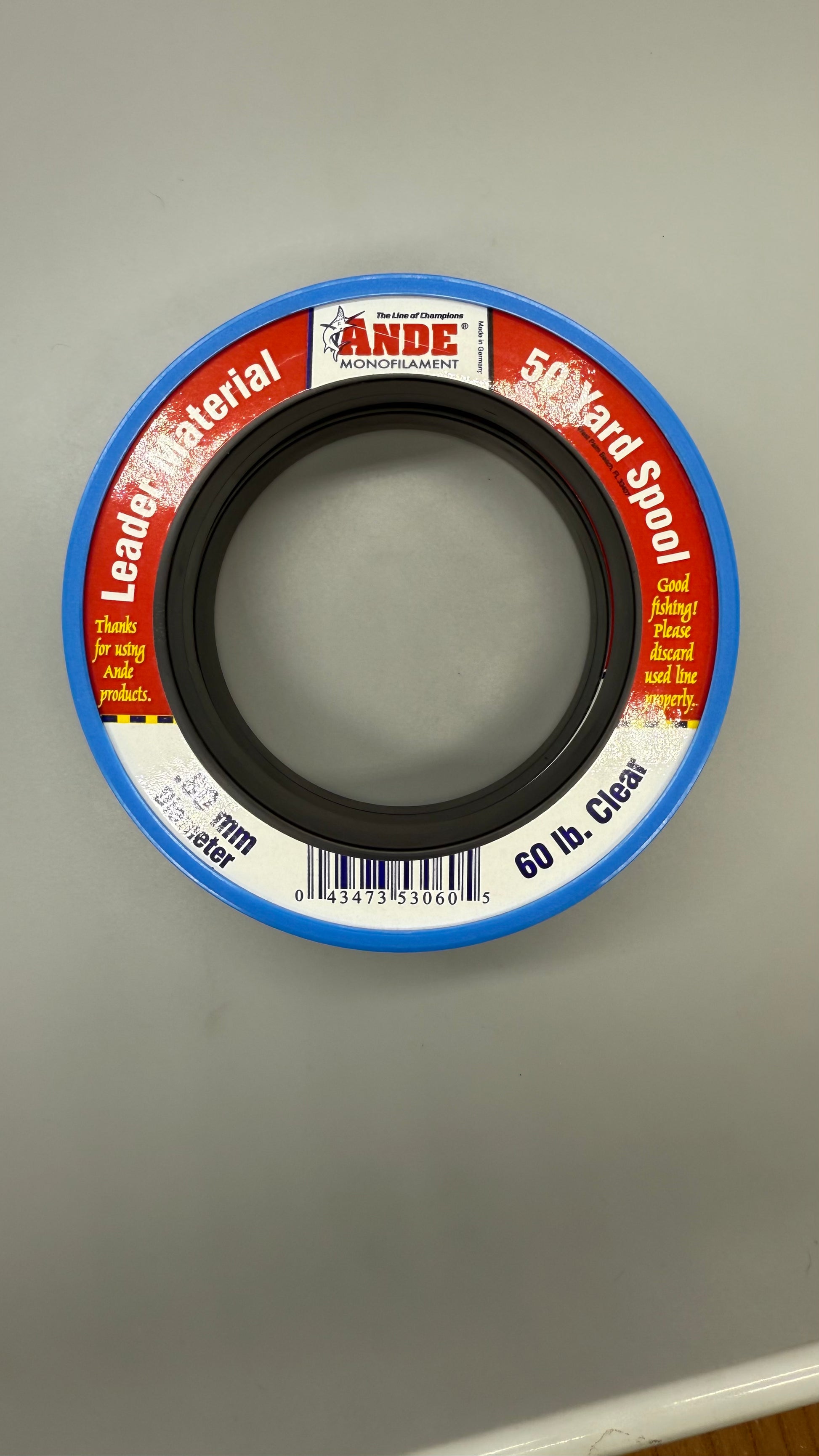 ANDE Premium Leader Line Wrist Spool 60# 80# 100# Monofilament 50 yards