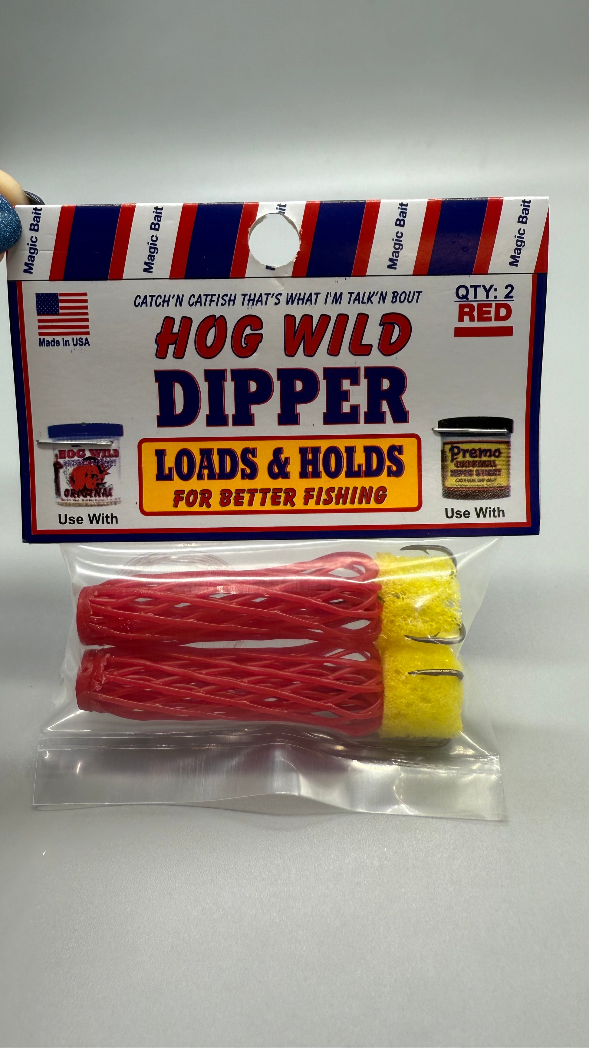 Magic Bait Hog Wild Dipper Dip Bait Holder 2 pack mesh
