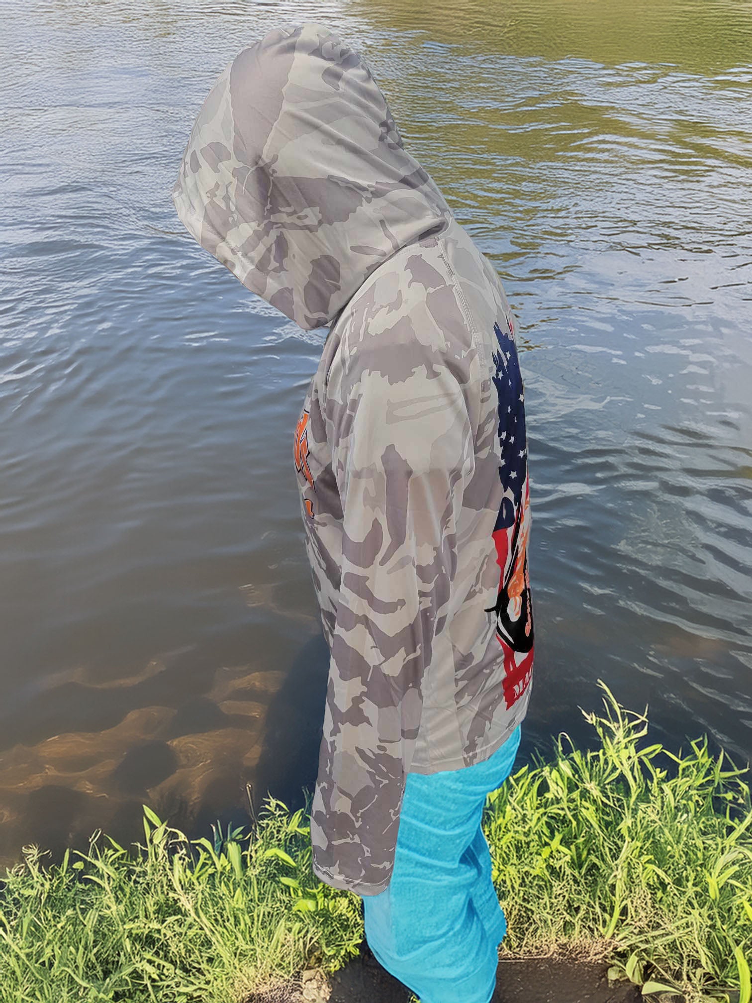 Maci's Fish 'n Finds Interlock Fabric Cooling Hoodies