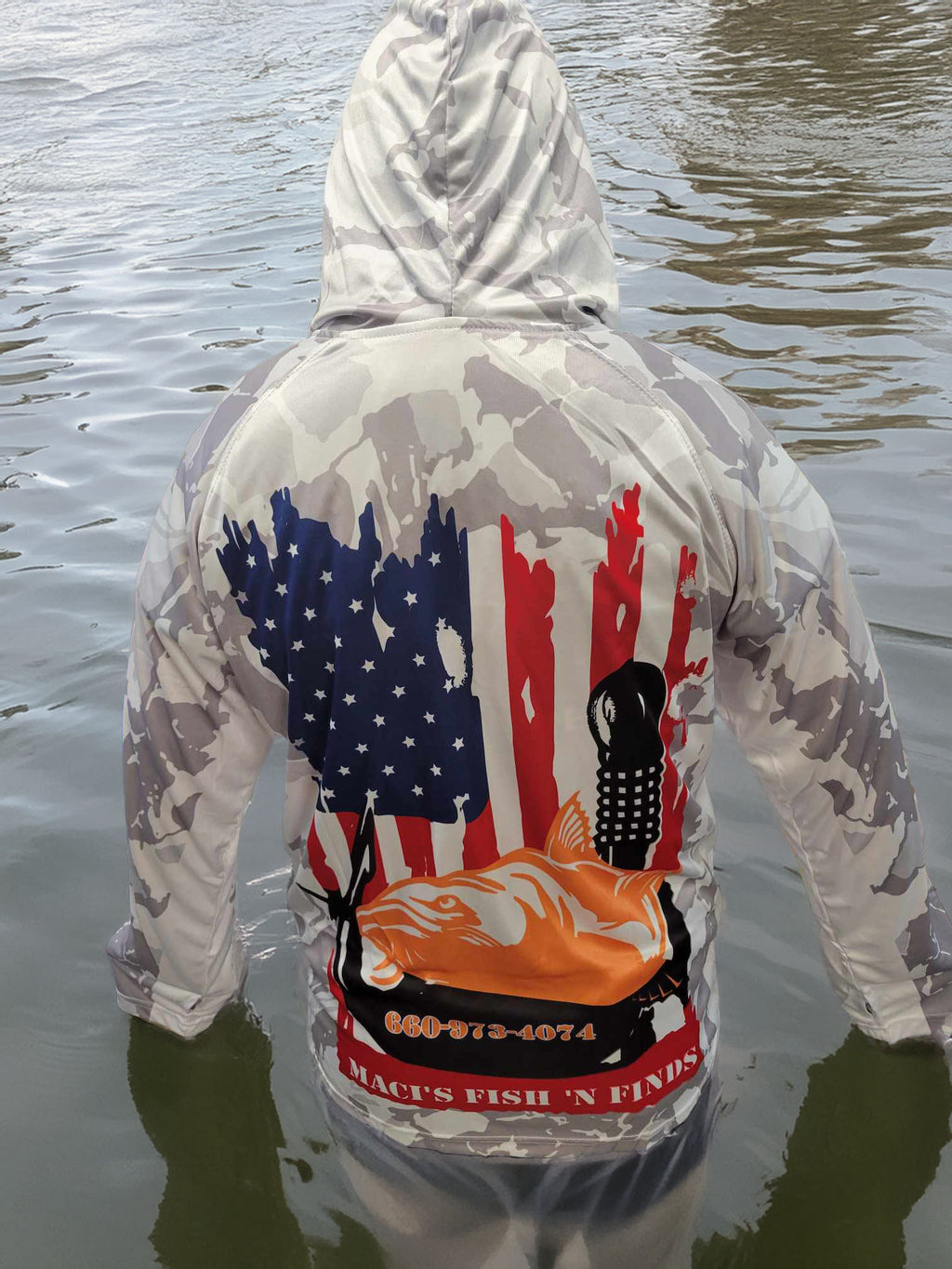 Maci's Fish 'n Finds Interlock Fabric Cooling Hoodies