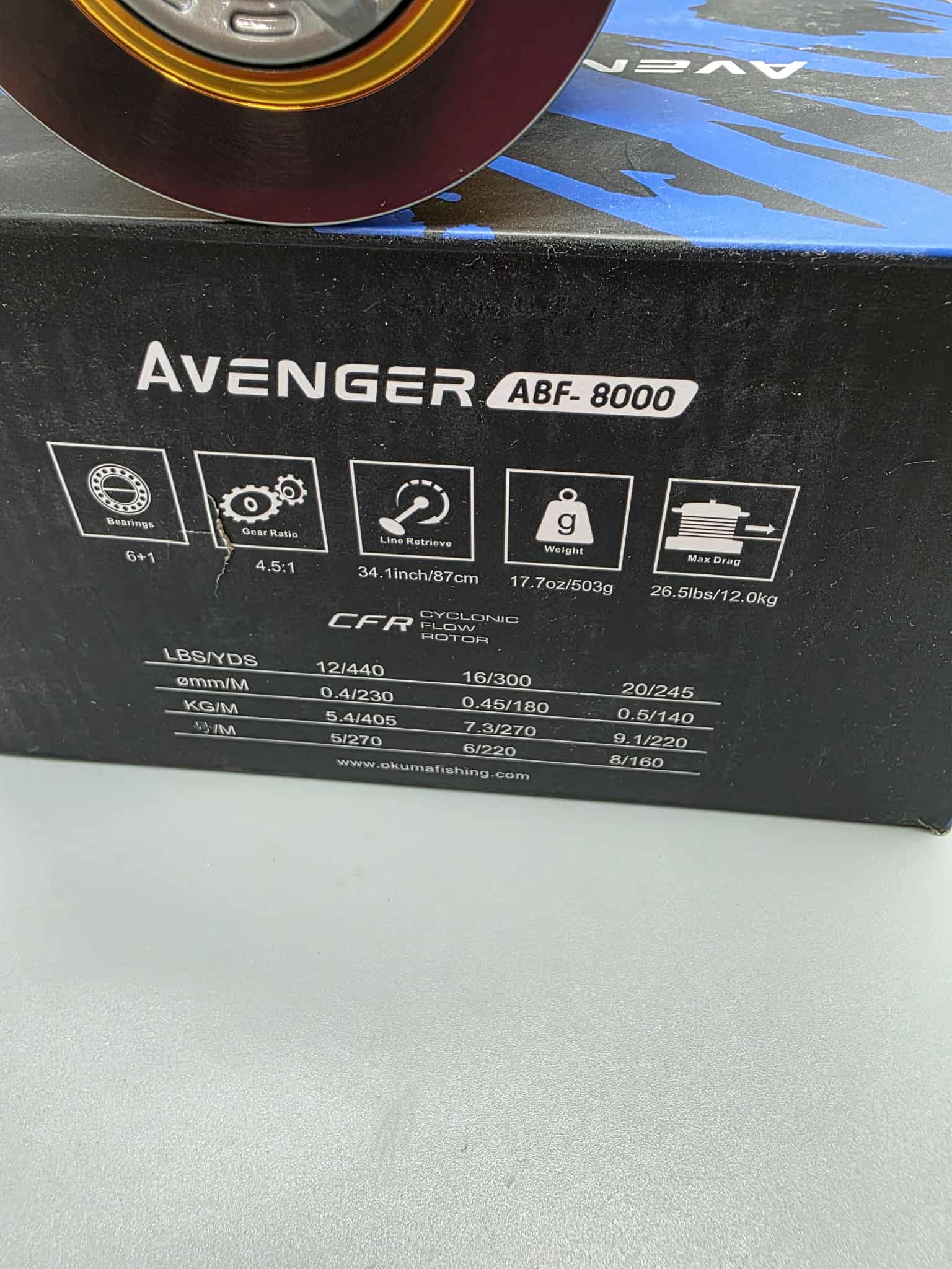 Okuma Avenger ABF-8000 Spinning reel rh/lh