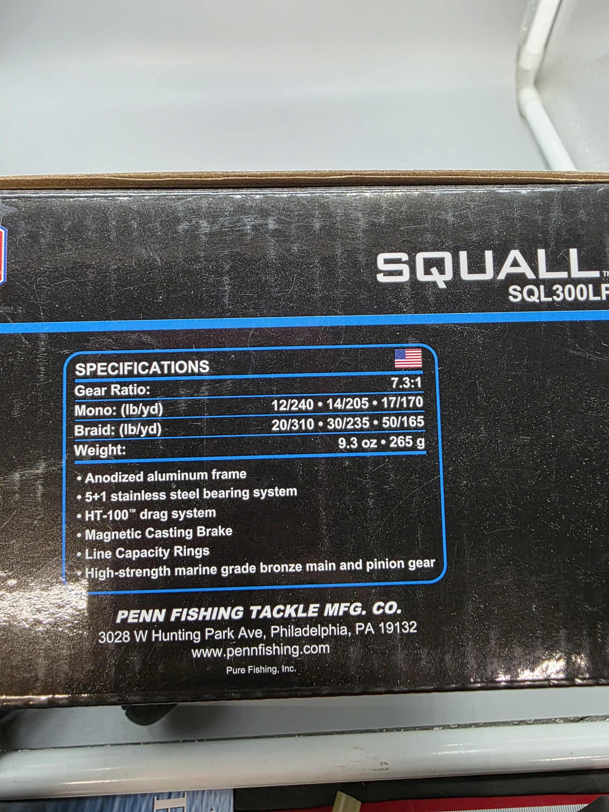 Penn Squall 300LP Baitcast Reel  SQL300LP