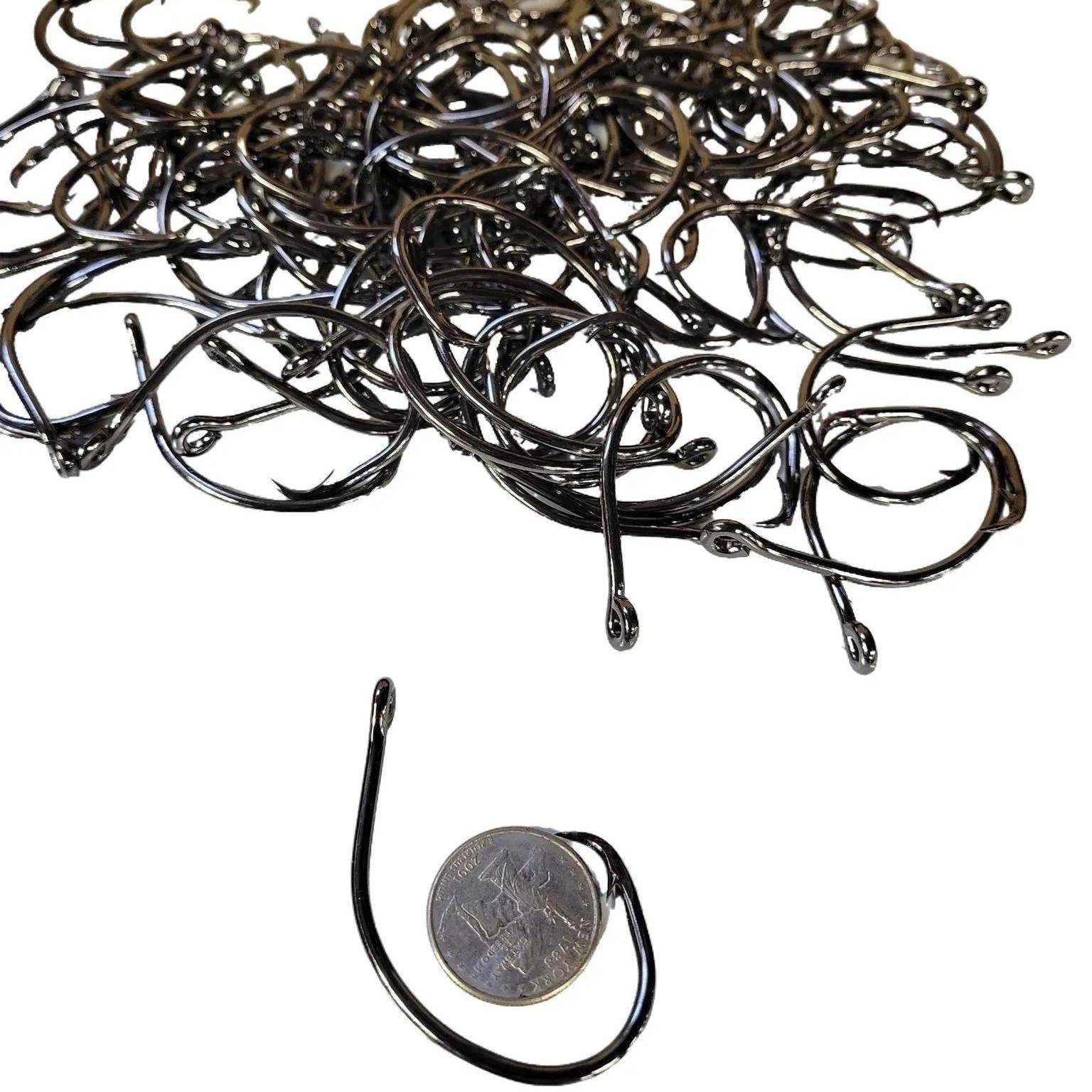 Eagle Claw EC2022 10/0 Fishing Hook 50 pack- American Made, Wide Gap Design for Live Bait, Ideal for Catching Big Fish