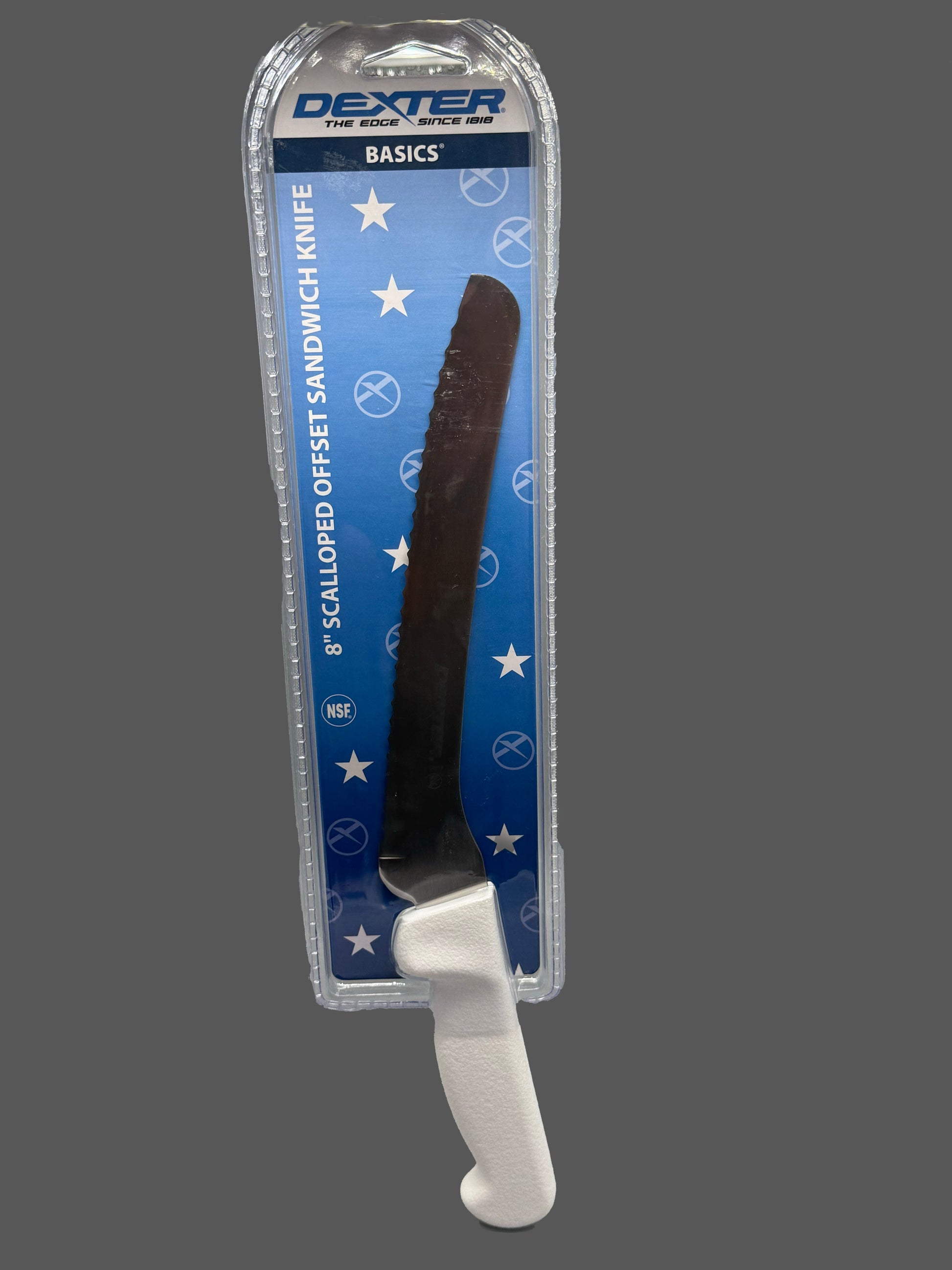 Dexter 8" Scalloped Offset Sandwich Knife Serrated