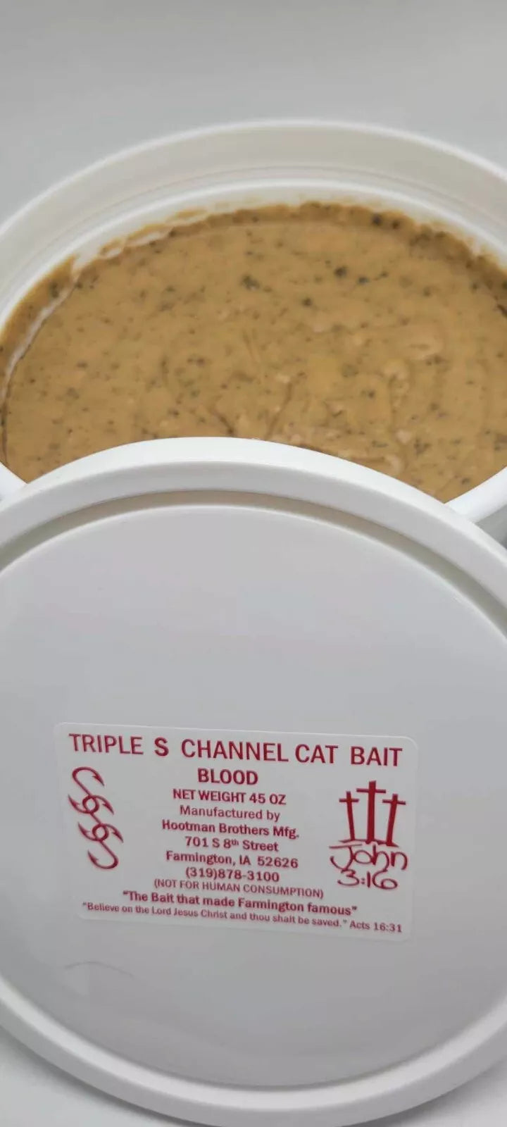 Triple S Cheese or Triple S Blood Catfish Bait Sonny's Bait 45 oz or 41# bucket