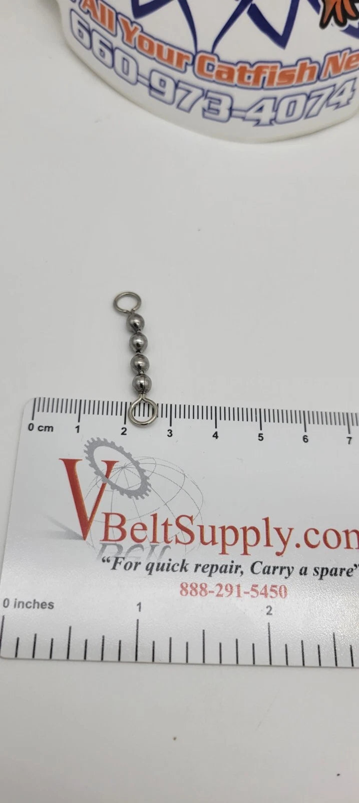 USA Made Ball Chain Swivel Bead #6 45# Test Bass, Crappie, Walleye 4 BALL