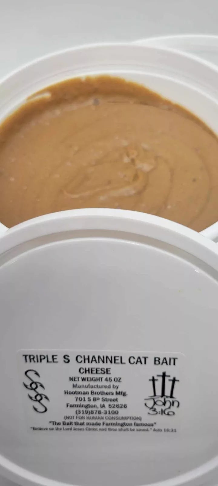 Triple S Cheese or Triple S Blood Catfish Bait Sonny's Bait 45 oz or 41# bucket