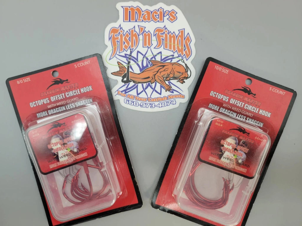 Draggin Master 8/0 10/0 Hook Offset Octopus Circle Fishing Hook with Weed Guard