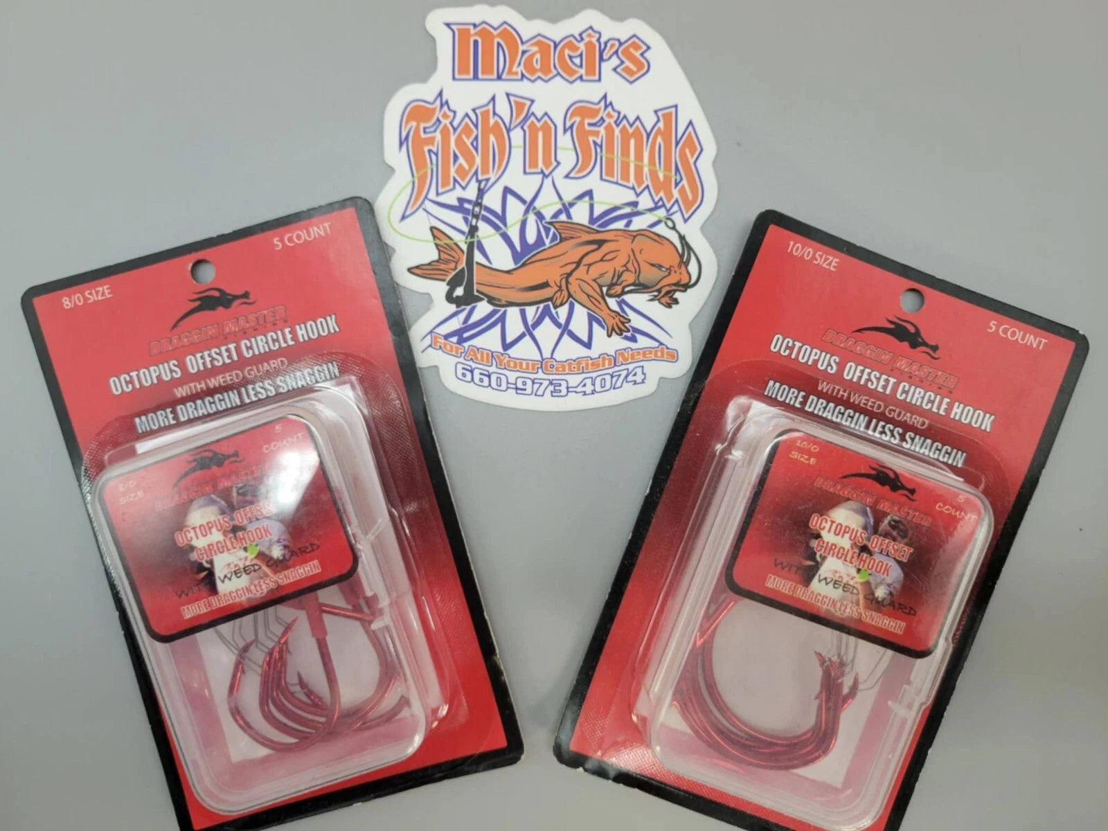 Draggin Master 8/0 10/0 Hook Offset Octopus Circle Fishing Hook with Weed Guard