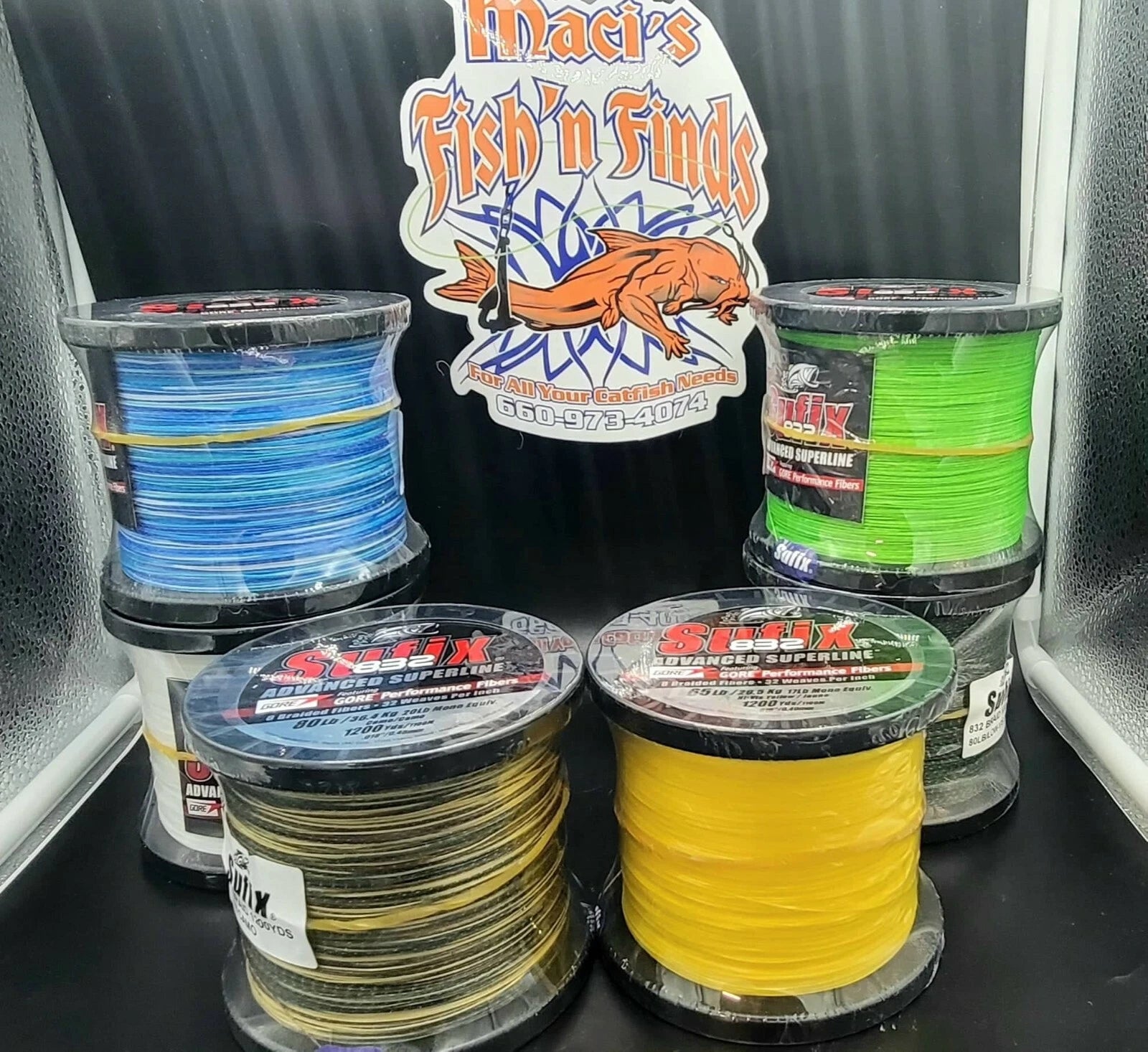 Sufix 832 Adv Superline Braid 65 lb or 80 lb 1200 yds Various colors 65# 80#