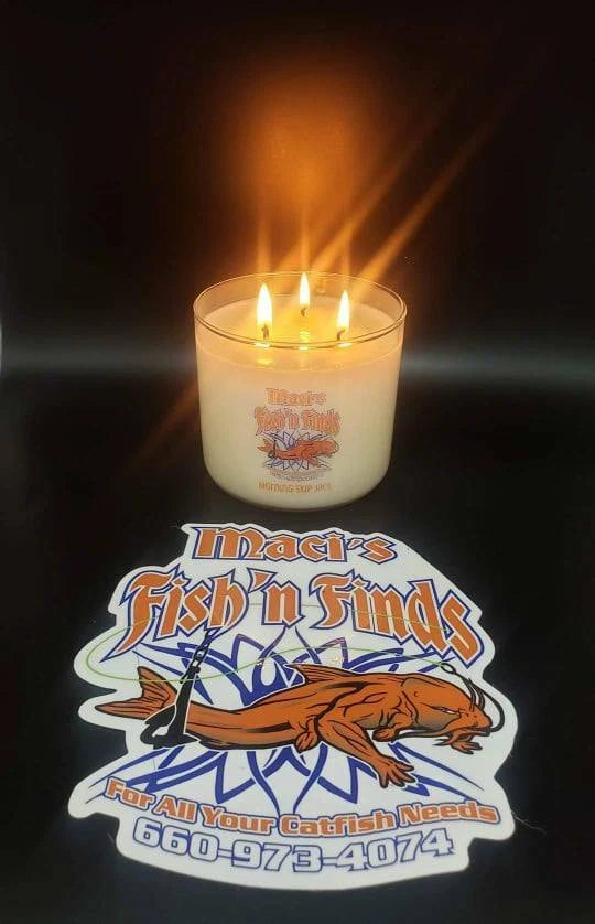 Fishing Candles Amazing scents 3-wick Unique Names (USA)